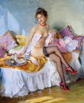 Douce matiné impresionista desnudo Pinturas al óleo